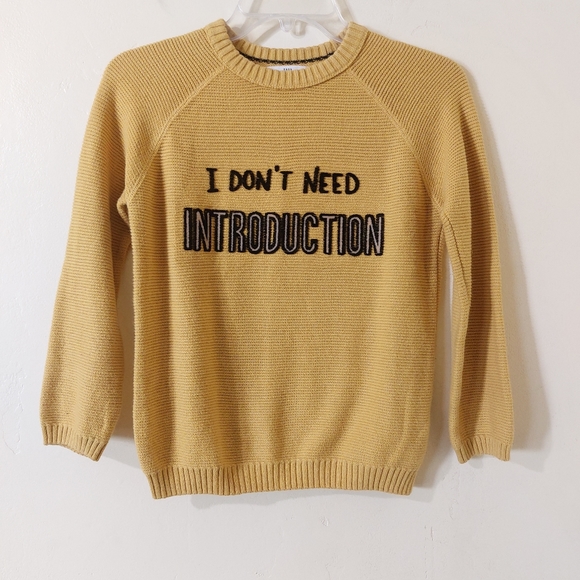 Zara Kids Collection The Knit Wear No Introduction Mustard Yellow Sweater Size 9 - Picture 9 of 9